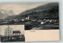 7462 Salouf 1919 Foto AK Zitail Kirche Präsanz
