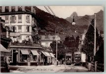 1815 Clarens Foto AK Straßenbahn Geschäft Rue du Lac