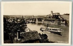 8200 Schaffhausen Sciaffusa Foto AK Schloss Dampfschiff