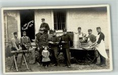 Grenzbesetzung 1914 WK I Feldküche Militär Schweiz 1914 Foto AK