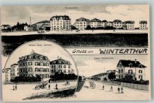 8400 Winterthur Foto AK Handlung Schwarz-Tobler Tössthalstrasse