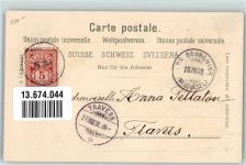 2117 La Côte-aux-Fées 1898 Lithographie Kirche