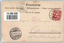 4000 Basel Bâle 1904 Gebrauchsspuren Feuerwehr Brand des Stadttheaters