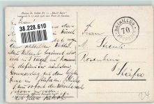 sign. Burger V.F. Soldatenheim No. 11 David Butin Einweihung 15.8.1916 Feldpost 70 Bataillon Militär Schweiz 1916 Gebrauchsspuren