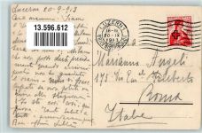 6000 Luzern Lucerne 1913 Gebrauchsspuren Gasthaus Huguenin
