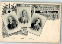 9000 St. Gallen S. Gallo Gebrauchsspuren Schützenfest 1904 Matsch Schützen Portrait