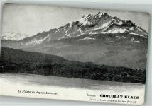Luzern Lucerne Der Berg Pilatus Klaus Schokolade Werbe AK