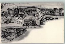 8306 Brüttisellen Foto AK Schuh- Fabrik Handlung Schulhaus Oberdorf