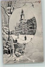 8200 Schaffhausen Sciaffusa 1907 Winter Neujahr