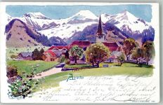 3703 Aeschi b. Spiez 1900 Künstlerkarte