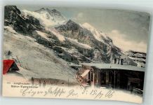 3823 Eigergletscher 1906 Foto AK Gasthaus Eigergletscher Jungfraubahn