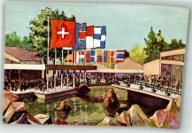 1200 Genève Genf Foto AK Ausstellung Pavillon Schweiz Brüssel 1958