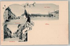 4600 Olten Foto AK Kirchplatz hauptstrasse Alte Brücke