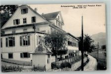 6103 Schwarzenberg LU 1911 Foto AK Feldpost Militärsache Hotel Pension Kreuz