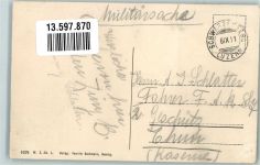 6103 Schwarzenberg LU 1911 Foto AK Feldpost Militärsache Hotel Pension Kreuz
