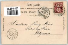 3270 Aarberg 1899 Foto AK Tracht Schulhaus Kirche Alte Brücke