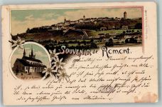 2538 Romont BE 1897 Gebrauchsspuren Kirche Lithographie