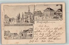 6133 Hergiswil b. Willisau 1899 Lithographie Gasthaus Löwen Kirche Schulhaus