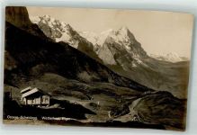 Grindelwald 1926 Foto AK Hotel Grosse Scheidegg Wetterhorn Eiger