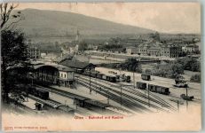 Olten Bahnhof Eisenbahn Gasthaus Kasino Bahnhof Schweiz 1907 Foto AK