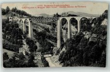 9000 Bruggen 1910 Foto AK Eisenbahn Sitter Viadukt