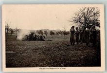 Kloten Haubitzen Batterie im Feuer Waffenplatz Kloten Bülach Militär Schweiz 1916