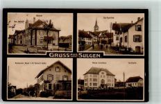 8583 Sulgen 1910 Foto AK Feldpost Kaserne Herisau Käserei Gasthaus Rössli Tierarzt Keller Schulhaus Dorfpartie
