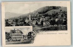 9034 Eggersriet 1912 Foto AK Gasthaus zur Krone Kirche
