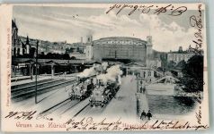 8000 Zürich 1903 Foto AK Hauptbahnhof Dampflokomotive