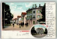 9240 Uzwil 1904 Foto AK Gasthaus zum Scheidweg Bahnhofstrasse