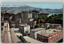 1000 Lausanne Losanna Foto AK Le Grand Pont