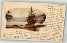 7270 Davos Platz 1904 Foto AK Davoser See