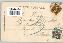 1872 Troistorrents Chemex 1914 Foto AK Hotel Pension La Place Kirche
