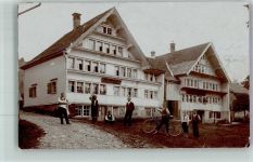 1712 Tafers Foto AK Fahrrad Handlung Atus Ort handschriftlich