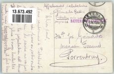 2542 Pieterlen 1913 Foto AK Feldpost Batt.Campagnie Kirche Schloss Gasthaus zum Sternen Schulhaus