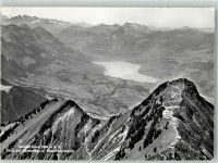 Stanserhorn 1964 Foto AK Fliegeraufnahme Hotel Sarnersee