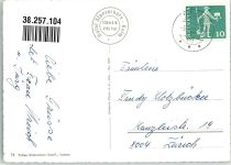 Stanserhorn 1964 Foto AK Fliegeraufnahme Hotel Sarnersee