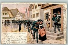 Abschied sign. Stückelberger Militär Schweiz 1904 Gebrauchsspuren