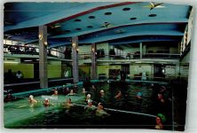 3954 Leukerbad Loèche-les-Bains 1973 Foto AK Schwimmbad Hallenbad