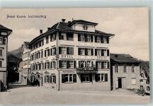 9620 Lichtensteig 1917 Foto AK Postamt Hotel Krone