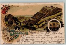 9534 Iddaburg 1903 Lithographie Kirche St, Idaburg Lourdes Grotte