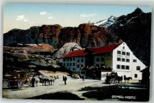 Guttannen Hotel Grimsel Hospiz Postkutsche Schweiz 1910