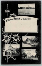 9326 Horn 1909 Foto AK Villa Seehof Villa Friedheim Neu Quartier