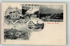 9470 Buchs SG Foto AK Bahnhof Schloss Werdenberg Ev. Kirche Handlung