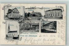 8588 Zihlschlacht 1907 Foto AK Schäfli Friedheim Schulhaus Kirche Handlung Gasthaus Löwen