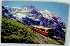 3823 Kleine Scheidegg Foto AK Zahnradbahn Jungfraubahn