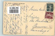 6900 Paradiso 1918 Foto AK Hotel und Pension Daetwyler Lugano