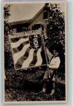 9000 St. Gallen S. Gallo Foto AK Fahne Vereinigung Älterer Turner 1929