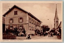 8535 Herdern Foto AK Gasthaus zur Krone Kirche