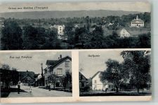 9517 Mettlen Reuti 1915 Foto AK Postamt und Telephon dorfpartie